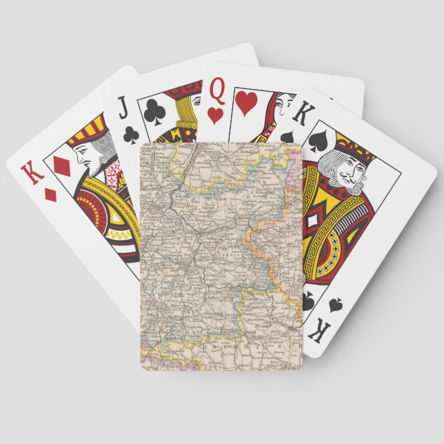 Jeu De Cartes Brandebourg, carte d'atlas de Posen (dos)