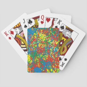 Jeu De Cartes Bras chaud coloré explosion multi couleur éclabous