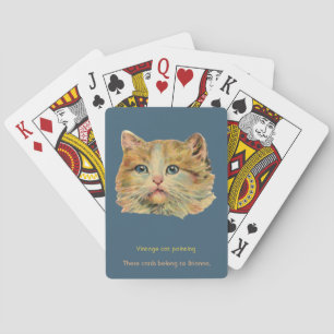 Jeu De Cartes BRIANNA ~ AMATEURS DE CHATS ~ CHAT VINTAGE ~ Ginge