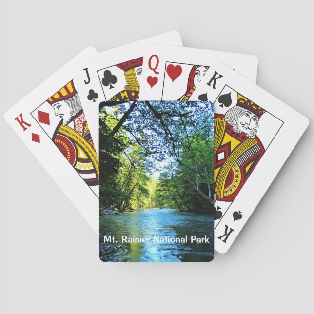 Jeu De Cartes Bright Blue River Under Green Tree à Washington (dos)