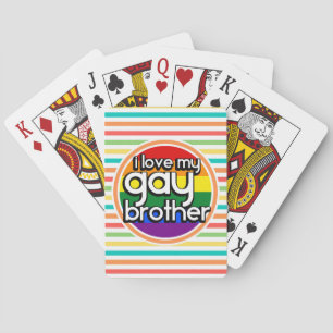 Jeu De Cartes Bright Rainbow Stripes; Gay Brother