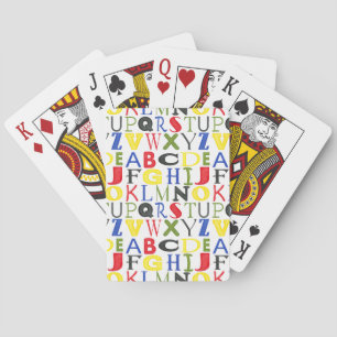 Jeu De Cartes Brightly Colored Letters by Megan Meagher