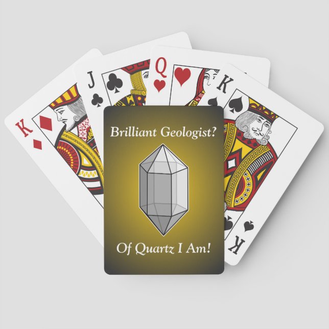 Jeu De Cartes Brilliant géologue Quartz Pun (dos)