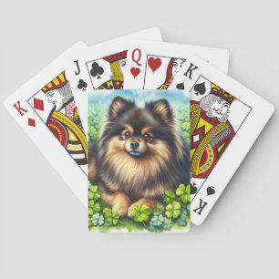 Jeu De Cartes Brindle Pomeranian Shamrock