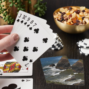 Jeu De Cartes Briser les vagues sur les côtes rocheuses
