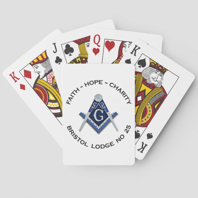 Jeu De Cartes Bristol No 25 Masonic Playing Cards (dos)