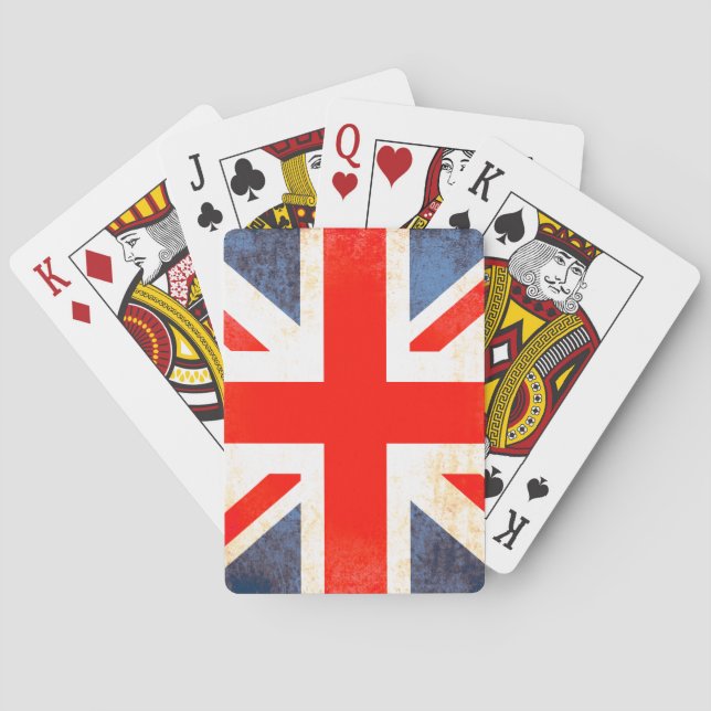 Jeu De Cartes British antiqued flag playing cards (dos)