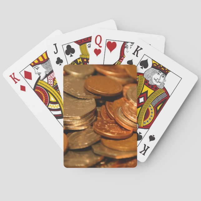 Jeu De Cartes British Coin Money (dos)