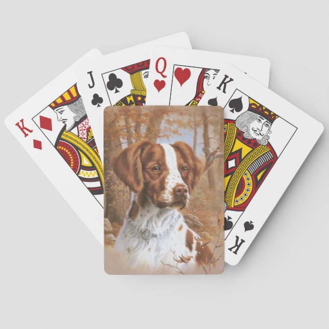 Jeu De Cartes Brittany Spaniel Dog Jouer aux cartes (dos)