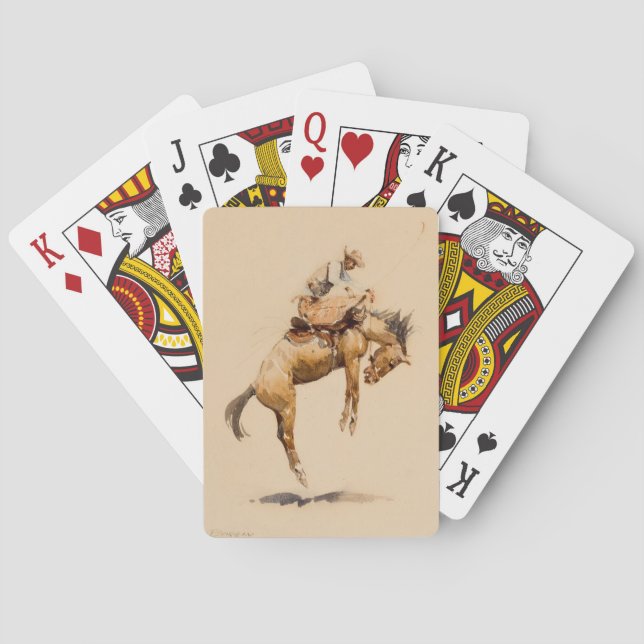 Jeu De Cartes Bronco sauvage d'Edward Borein (dos)