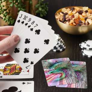 Jeu De Cartes Brosse numérique à courbe en S colorée