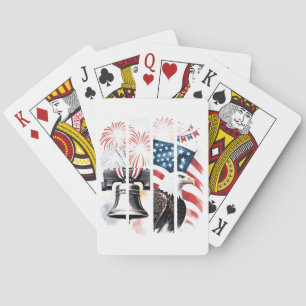 Jeu De Cartes Brosse patriotique - Feu d'artifice, Drapeau, Aigl