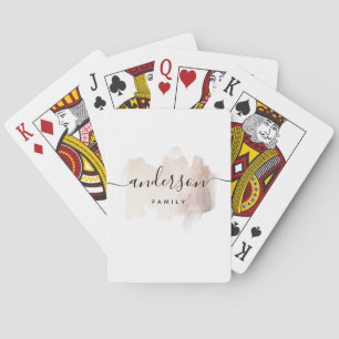 Jeu De Cartes Brouillon Chic   Faux Rose Gold en blanc