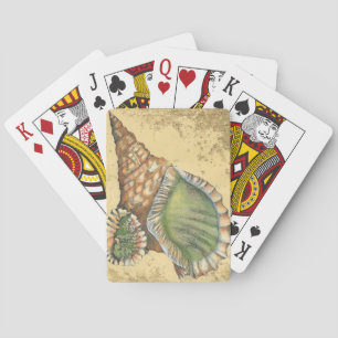 Jeu De Cartes Brown et Green Seashell