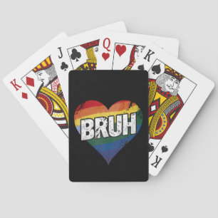 Jeu De Cartes Bruh Mème Drôle Dire Bro Saluer Gay LGBT Pride