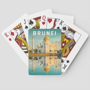 Jeu De Cartes Brunei Illustration Voyage Art Vintage