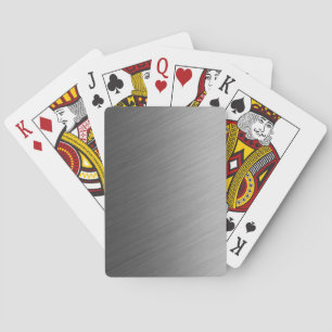 Jeu De Cartes Brushed Aluminum Metal Look
