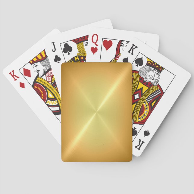 Jeu De Cartes Brushed Gold Metal (dos)