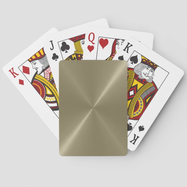 Jeu De Cartes Brushed Gold Metal Playing Cards (dos)