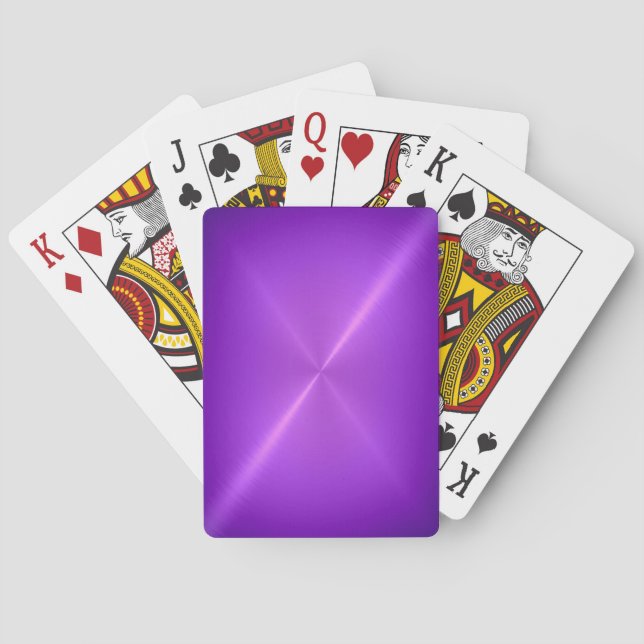 Jeu De Cartes Brushed Purple Metal Playing Cards (dos)