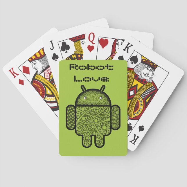 Jeu De Cartes Bubbles Doodle Character pour le robot Android™ (dos)