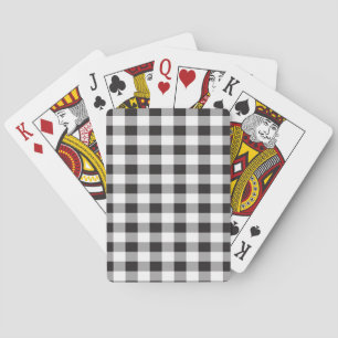 Jeu De Cartes Buffalo Plaid Motif noir et blanc