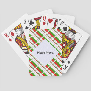 Jeu De Cartes Bulgarie et drapeau bulgare carrelés avec votre no