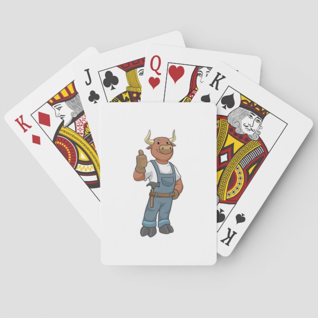 Jeu De Cartes Bull comme Handyman avec Hammer (dos)