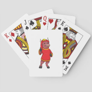 Jeu De Cartes Bull en tant que pompier avec casque