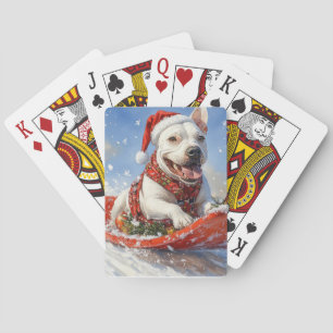 Jeu De Cartes Bull Terrier Chien dans la corniche laissez-le nei