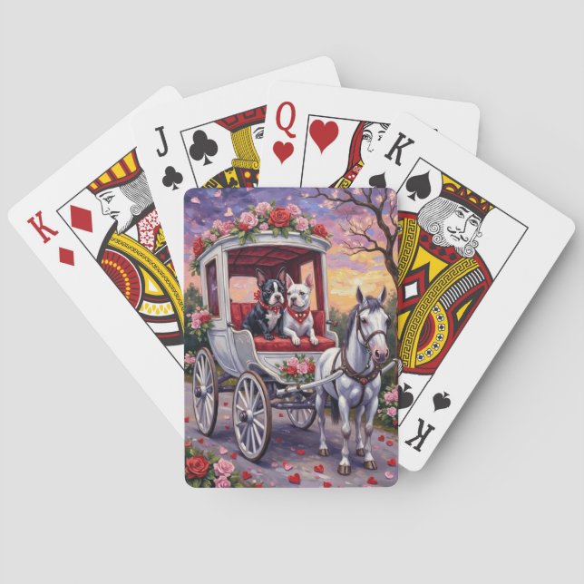 Jeu De Cartes Bull Terrier Chien Saint-Valentin (dos)
