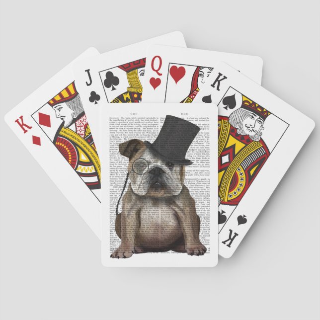 Jeu De Cartes Bulldog anglais, Hound officiel et Casquette (dos)