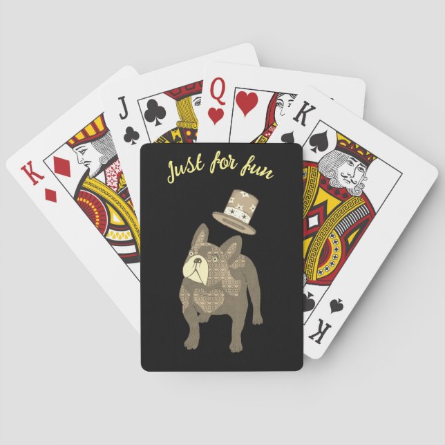 Jeu De Cartes Bulldog français avec Zylin (dos)