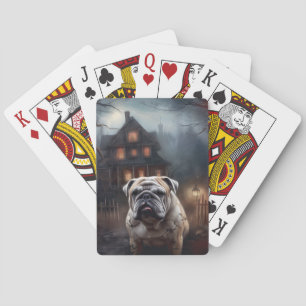 Jeu De Cartes Bulldog Halloween Effrayant