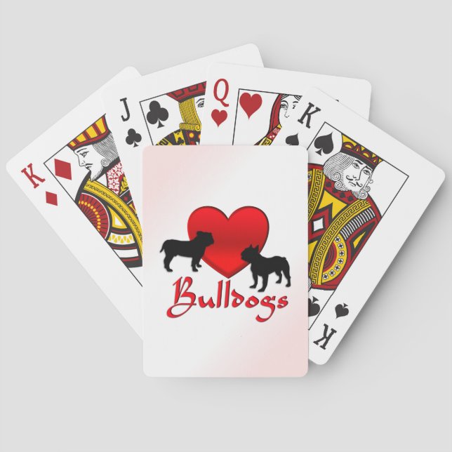 Jeu De Cartes Bulldogs de coeur (dos)