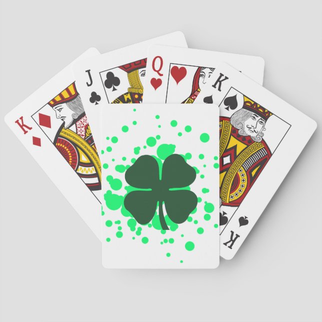 Jeu De Cartes bulles de trèfle à quatre feuilles (dos)