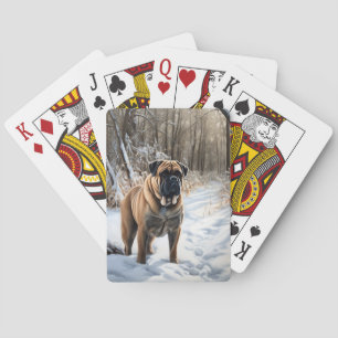 Jeu De Cartes Bullmastiff Laisser neiger Noël