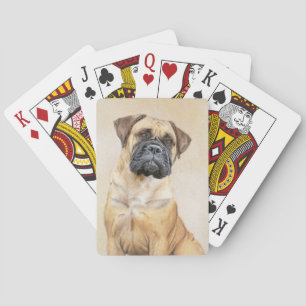 Jeu De Cartes Bullmastiff Painting - Cute Original Dog Art