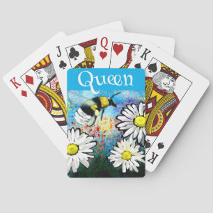 Jeu De Cartes Bumble Whimsical Bee in Daisies Personnalisé