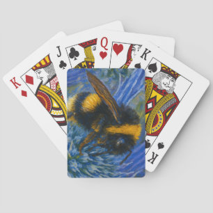 Jeu De Cartes Bumblebee sur le chardon bleu