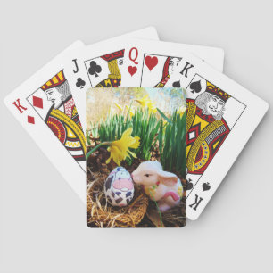 Jeu De Cartes Bunny de Pâques embrasser Oeuf de vache