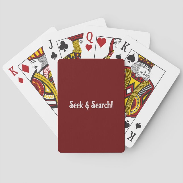 Jeu De Cartes Burgundy Rechercher & Rechercher Jouer Cartes Deck (dos)