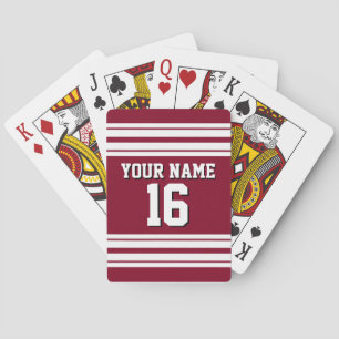 Jeu De Cartes Burgundy White Team Jersey Custom