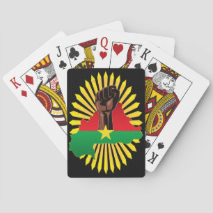 Jeu De Cartes Burkina Faso Carte, drapeau et première révolution
