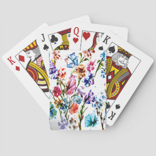 JEU DE CARTES BUTTERFLIES ET BLOOMS JOUER CARTES