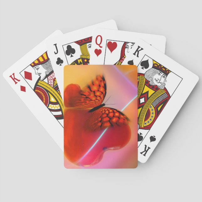 Jeu De Cartes Butterfly and Hearts (dos)