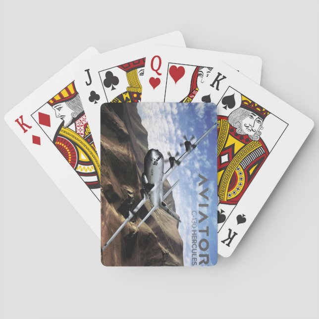 Jeu De Cartes C-130 HERCULES Avion militaire (dos)
