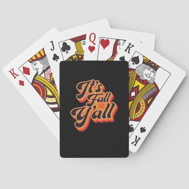 Jeu De Cartes C’est automne Y’all Saison Automne Cool Graphisme (dos)