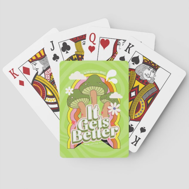Jeu De Cartes Ça devient mieux | Personnalisation de Good Vibes  (dos)