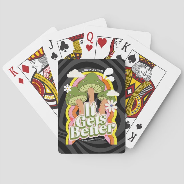 Jeu De Cartes Ça devient mieux | Personnalisation de Good Vibes  (dos)